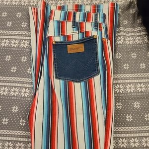 Wrangler rainbow stripped pants